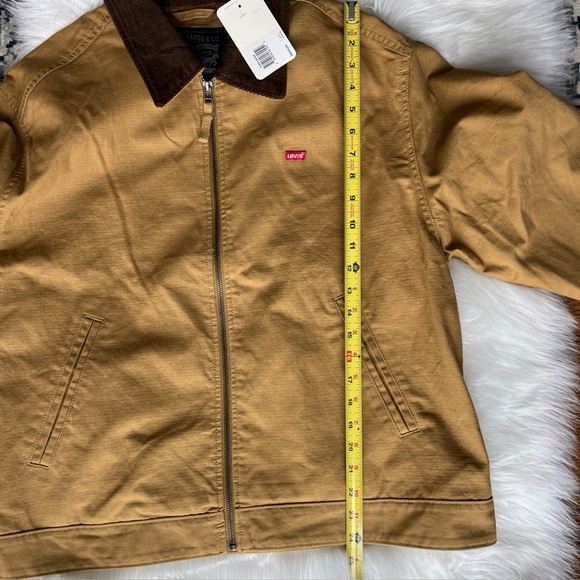🆕 Levis Jacket Mens Beige Full Zip Bomber Depot Canvas Size M Corduroy
Collar - Picture 13 of 13